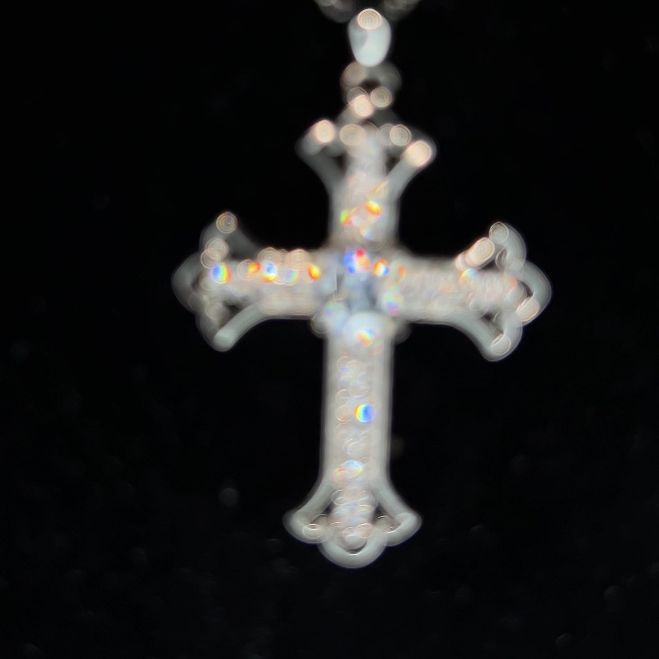 Lea Fine Jewelry | Teresa Cross Necklace | Moissanite Jewelry